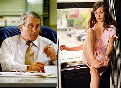 Robert DeNiro and Milla Jovovich in STONE